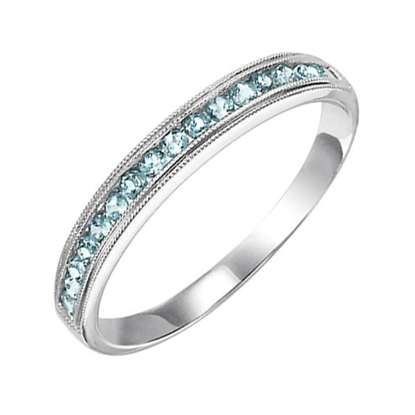 14Kt White Gold Blue Topaz 1/3Ctw Ring