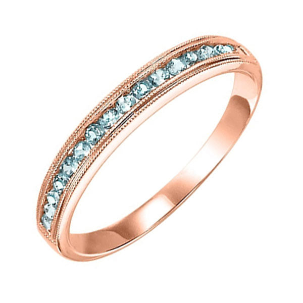 14Kt Rose Gold Blue Topaz 1/3Ctw Ring