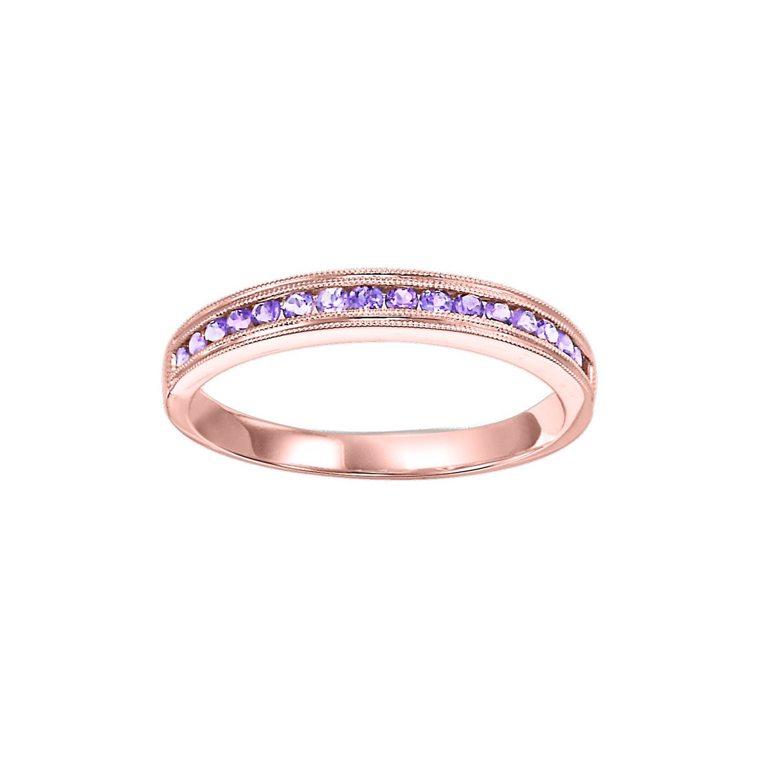 14Kt Rose Gold Syn Alexandrite 1/3Ctw Ring