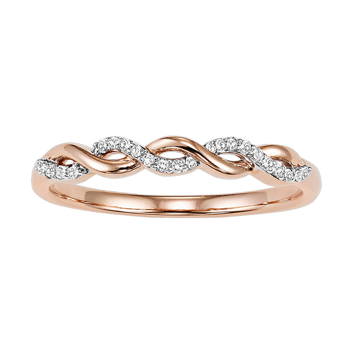 10Kt Rose Gold Diamond 1/20Ctw Ring