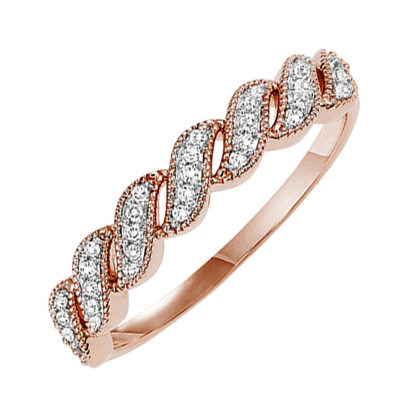 10Kt Rose Gold Diamond 1/10Ctw Ring