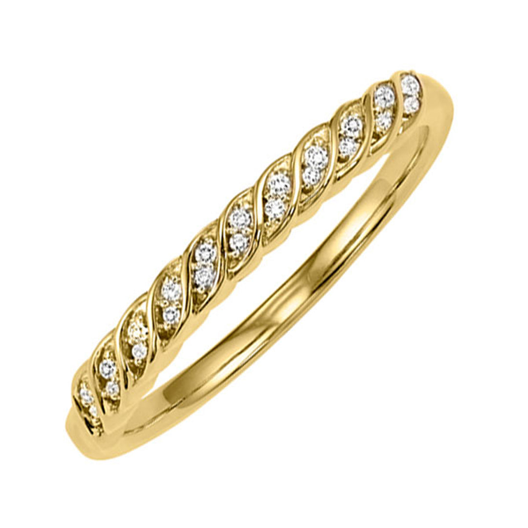 14Kt Yellow Gold Diamond 1/20Ctw Ring
