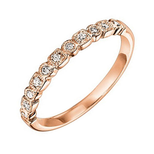 14Kt Rose Gold Diamond 1/8Ctw Ring
