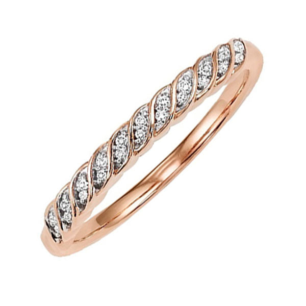 14Kt Rose Gold Diamond 1/15Ctw Ring