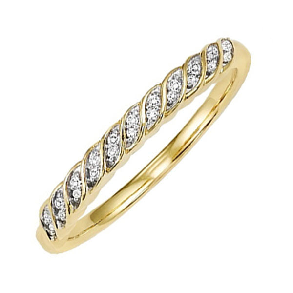 14Kt Yellow Gold Diamond 1/15Ctw Ring
