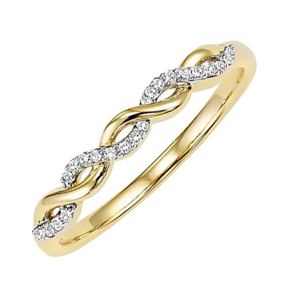 14Kt Yellow Gold Diamond 1/20Ctw Ring