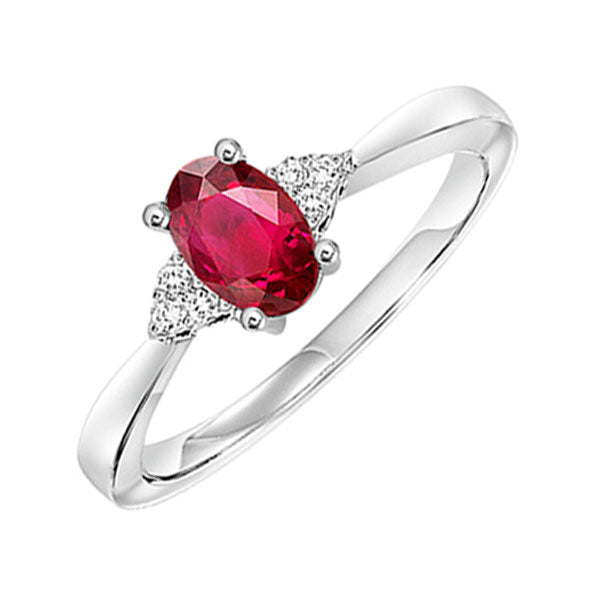 10KT White Gold & Diamond Classic Book 10K Birthstone Ensembles Fashion Ring  - 1/10 ctw