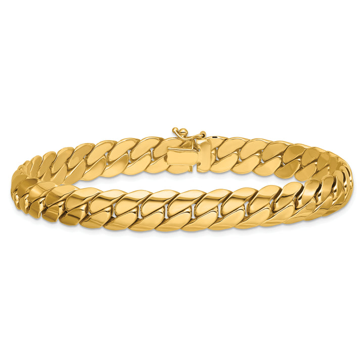 14K Polished Fancy Link Mens Bracelet