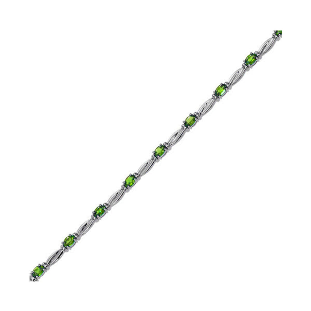 14Kt White Gold Peridot 2 3/4Ctw Bracelet