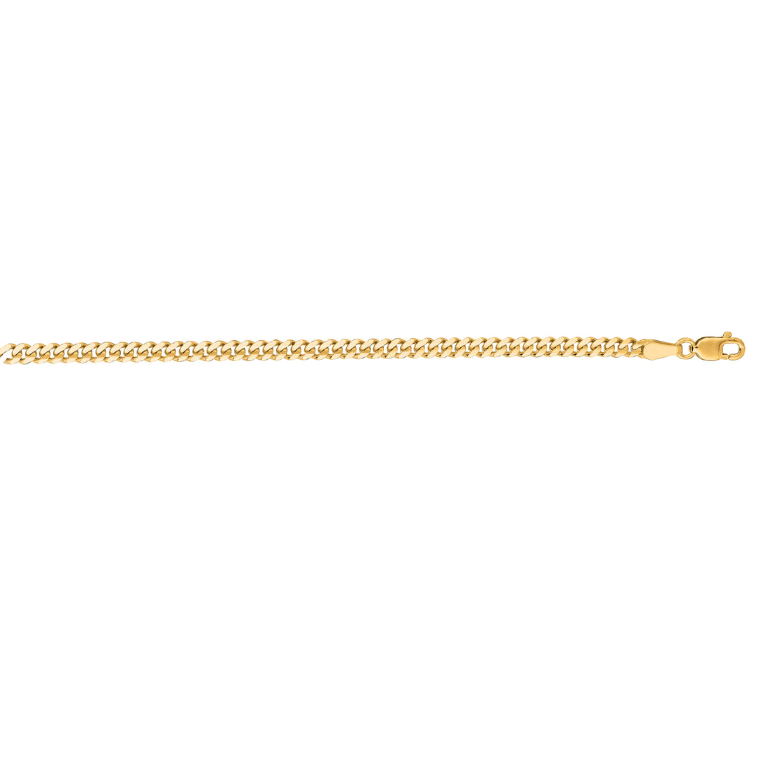 14K Gold 2.8mm Gourmette Chain