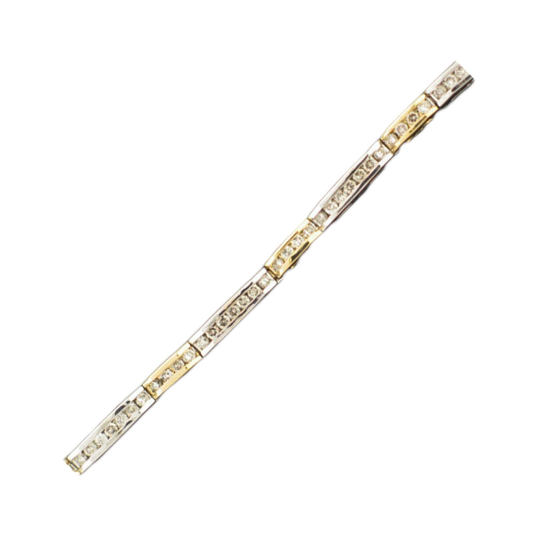 14Kt Yellow Gold Diamond 1 3/8Ctw Bracelet