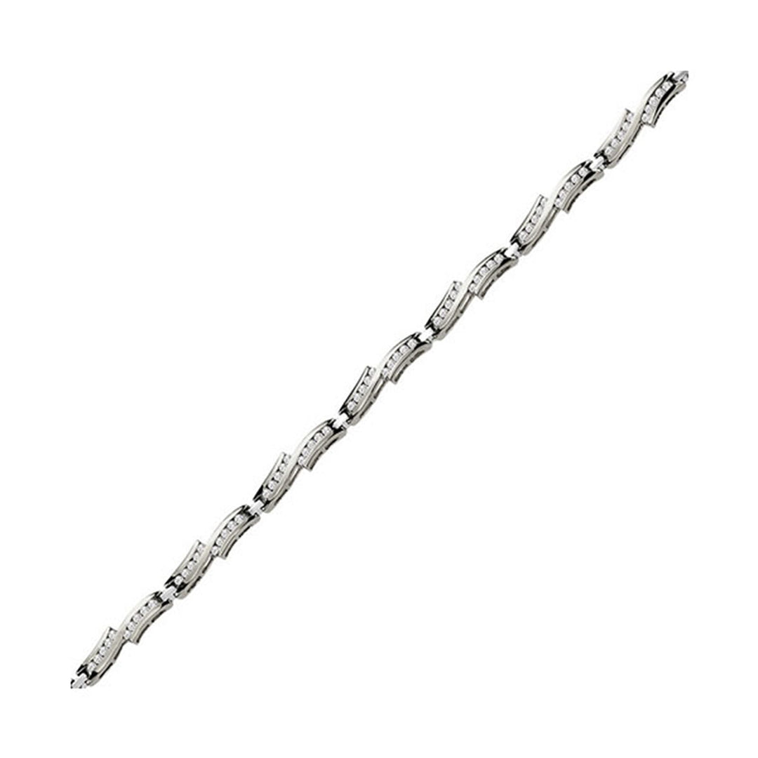 14Kt White Gold Diamond 2Ctw Bracelet