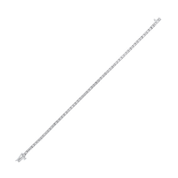 14KT White Gold & Diamond Classic Book Tennis Bracelet   - 3-1/4 ctw