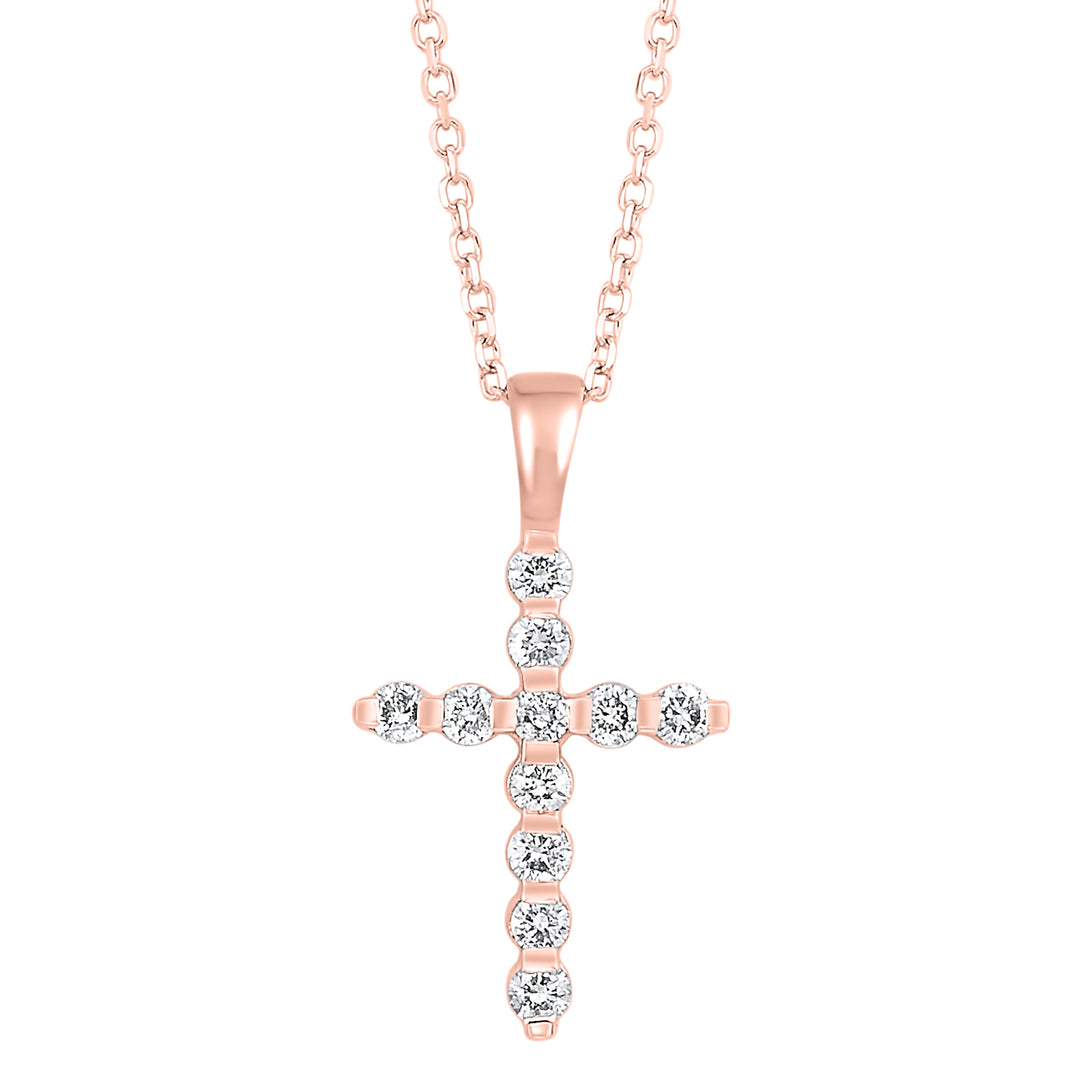 14Kt Rose Gold Diamond 1/5Ctw Pendant