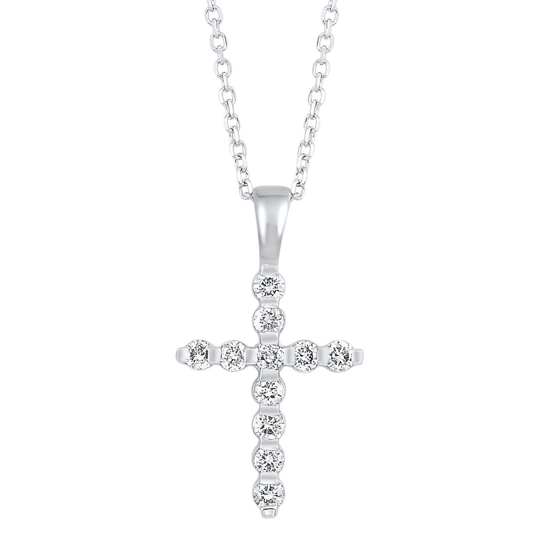 14Kt White Gold Diamond 1/5Ctw Pendant