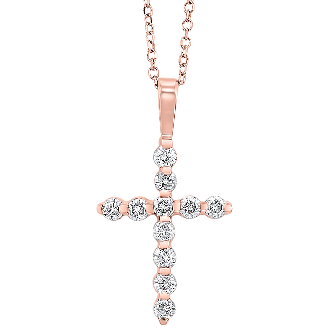 14Kt Rose Gold Diamond 1/3Ctw Pendant