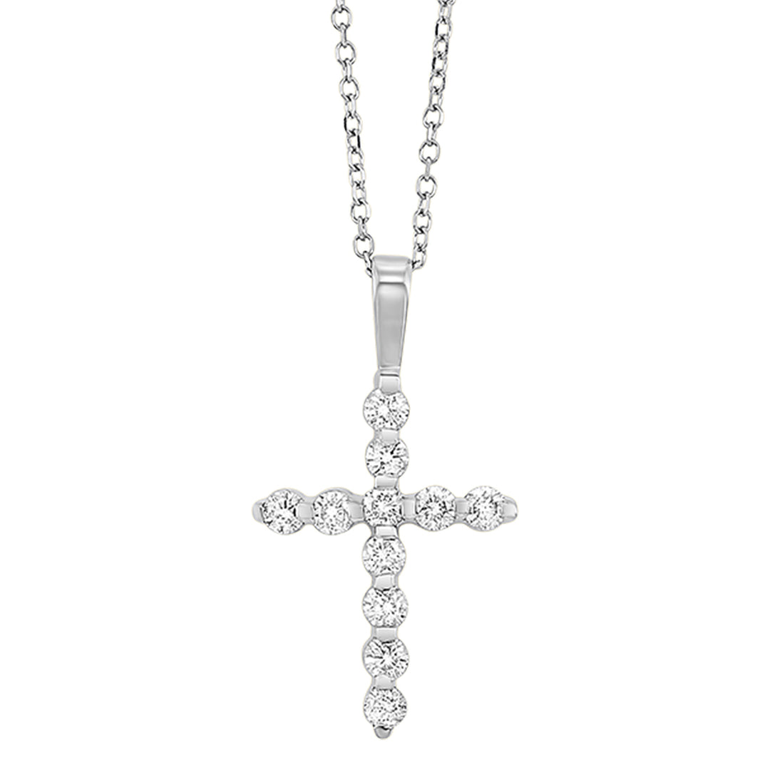 14Kt White Gold Diamond 1/2Ctw Pendant