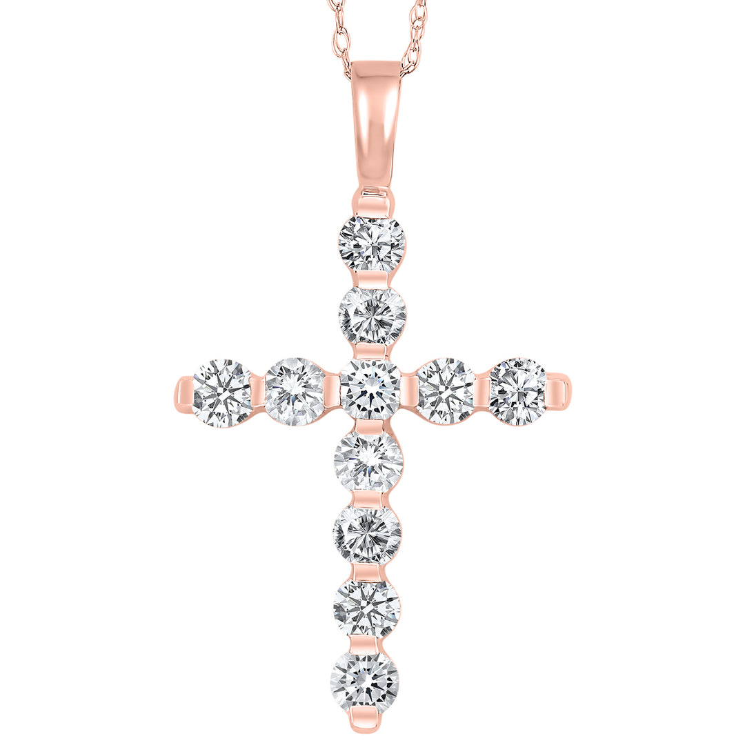 14Kt Rose Gold Diamond 1Ctw Pendant