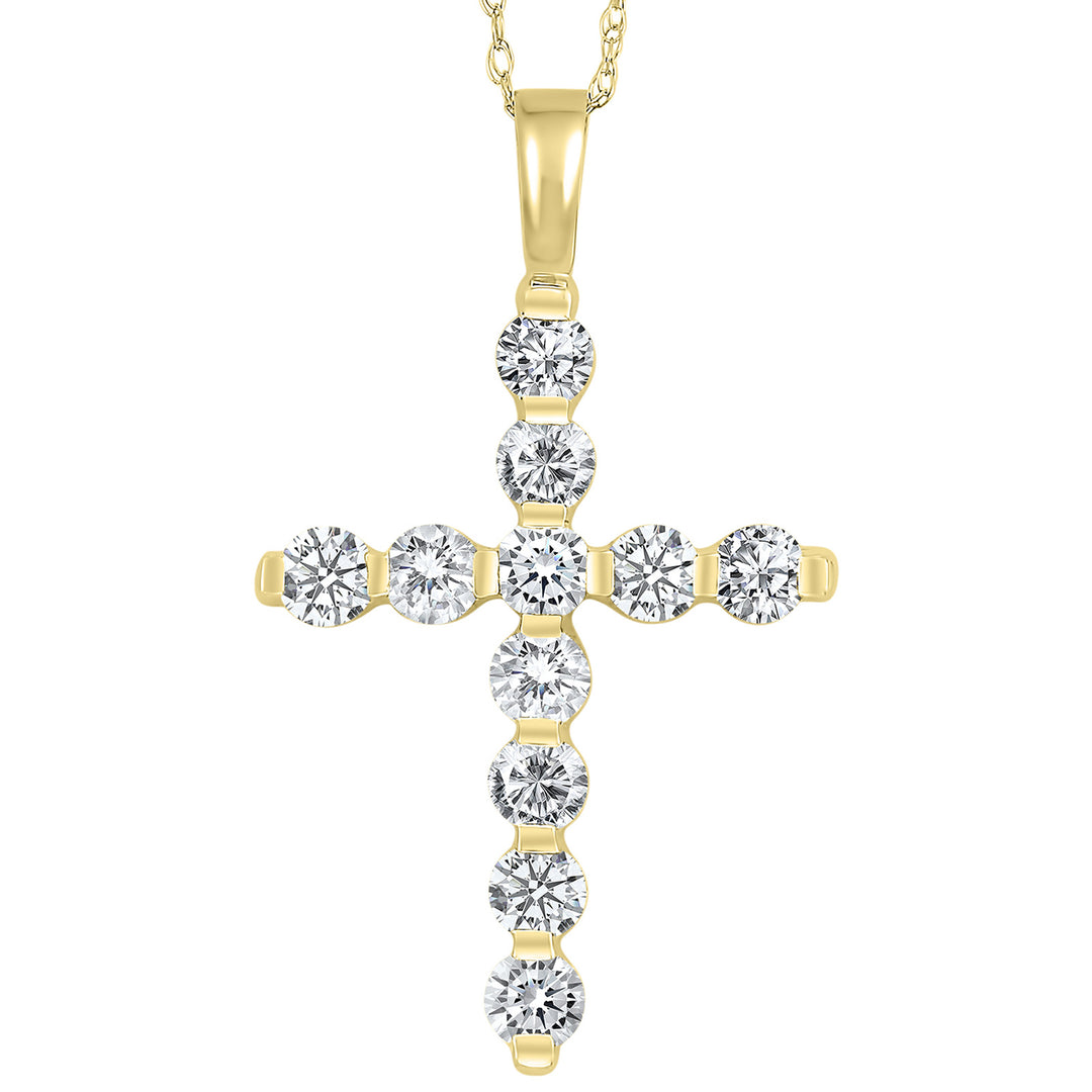 14Kt Yellow Gold Diamond 1Ctw Pendant
