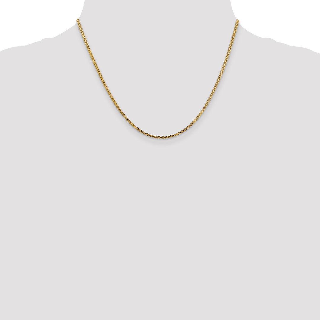 14k 1.8mm Lightweight Flat Bismark Chain