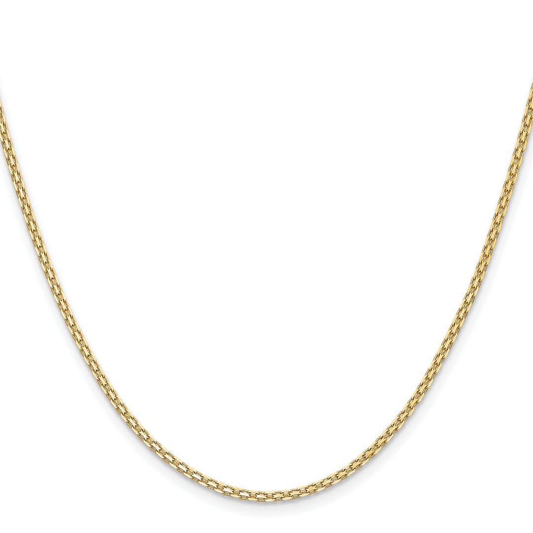 14k 1.8mm Lightweight Bismark Flat Chain