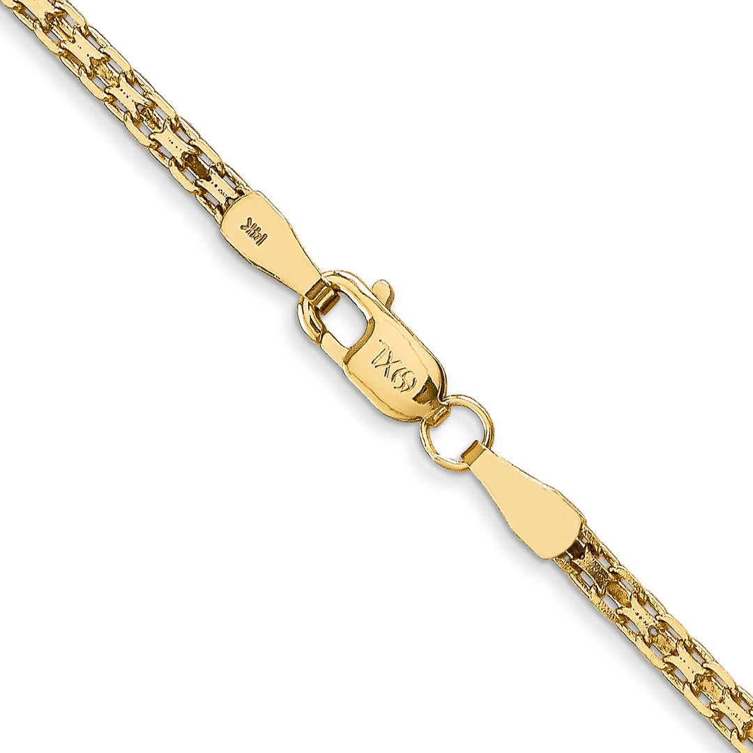 14k 1.8mm Lightweight Bismark Flat Chain