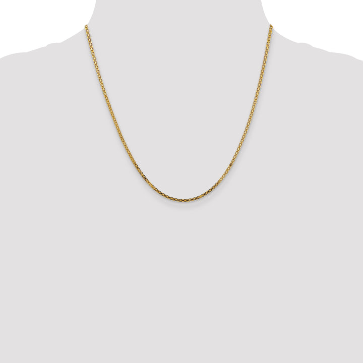 14k 1.8mm Lightweight Bismark Flat Chain
