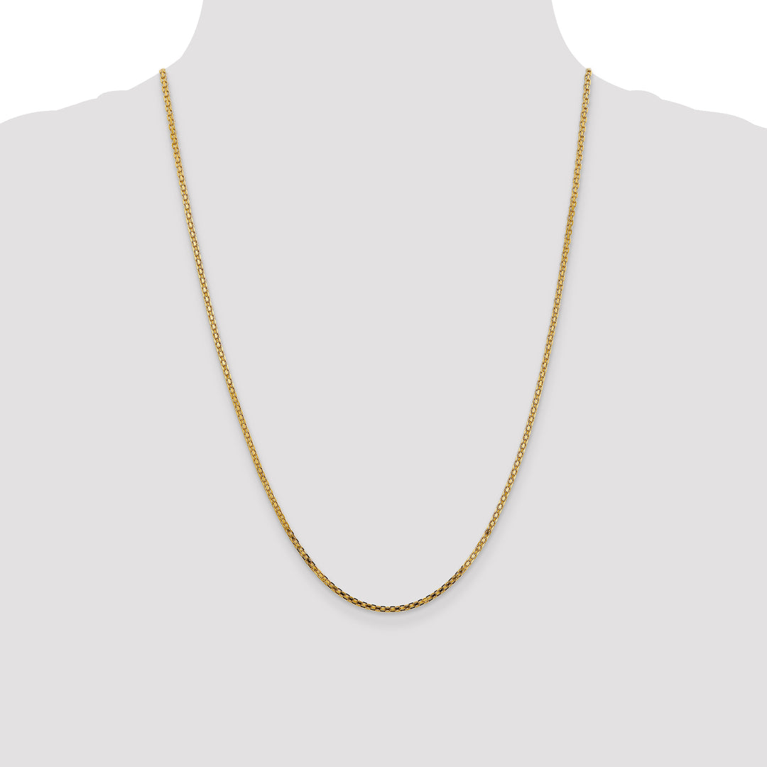 14k 1.8mm Lightweight Bismark Flat Chain