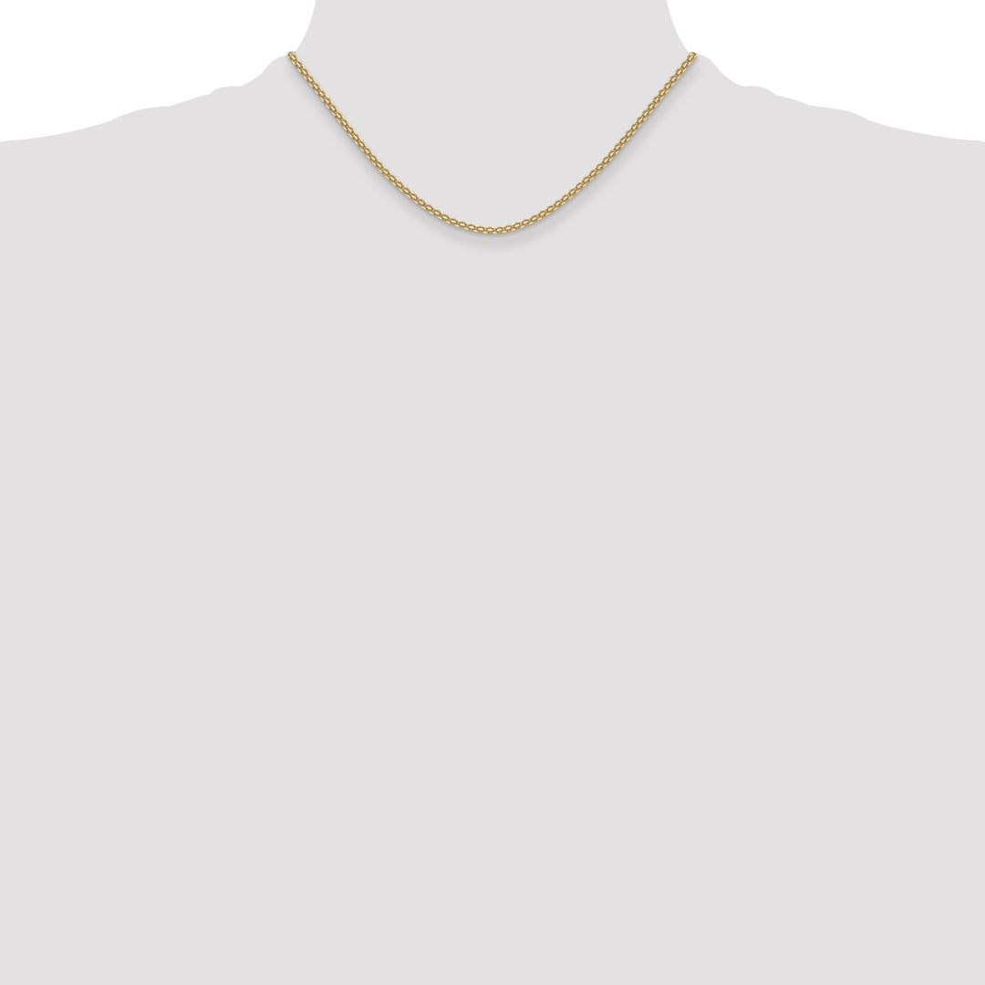 14k 2.2mm Lightweight Flat Bismark Chain