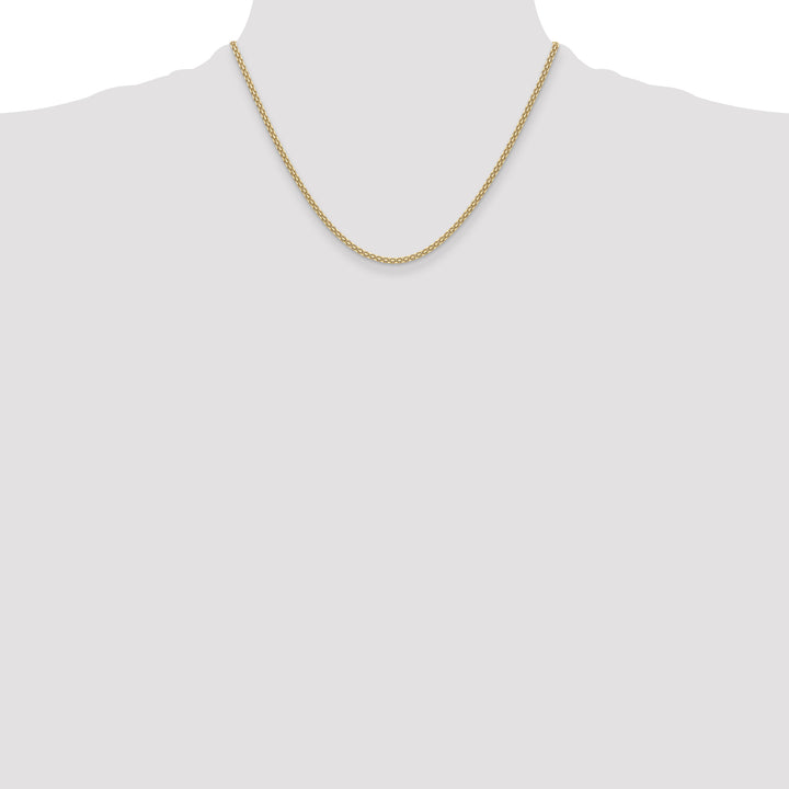 14k 2.2mm Lightweight Flat Bismark Chain