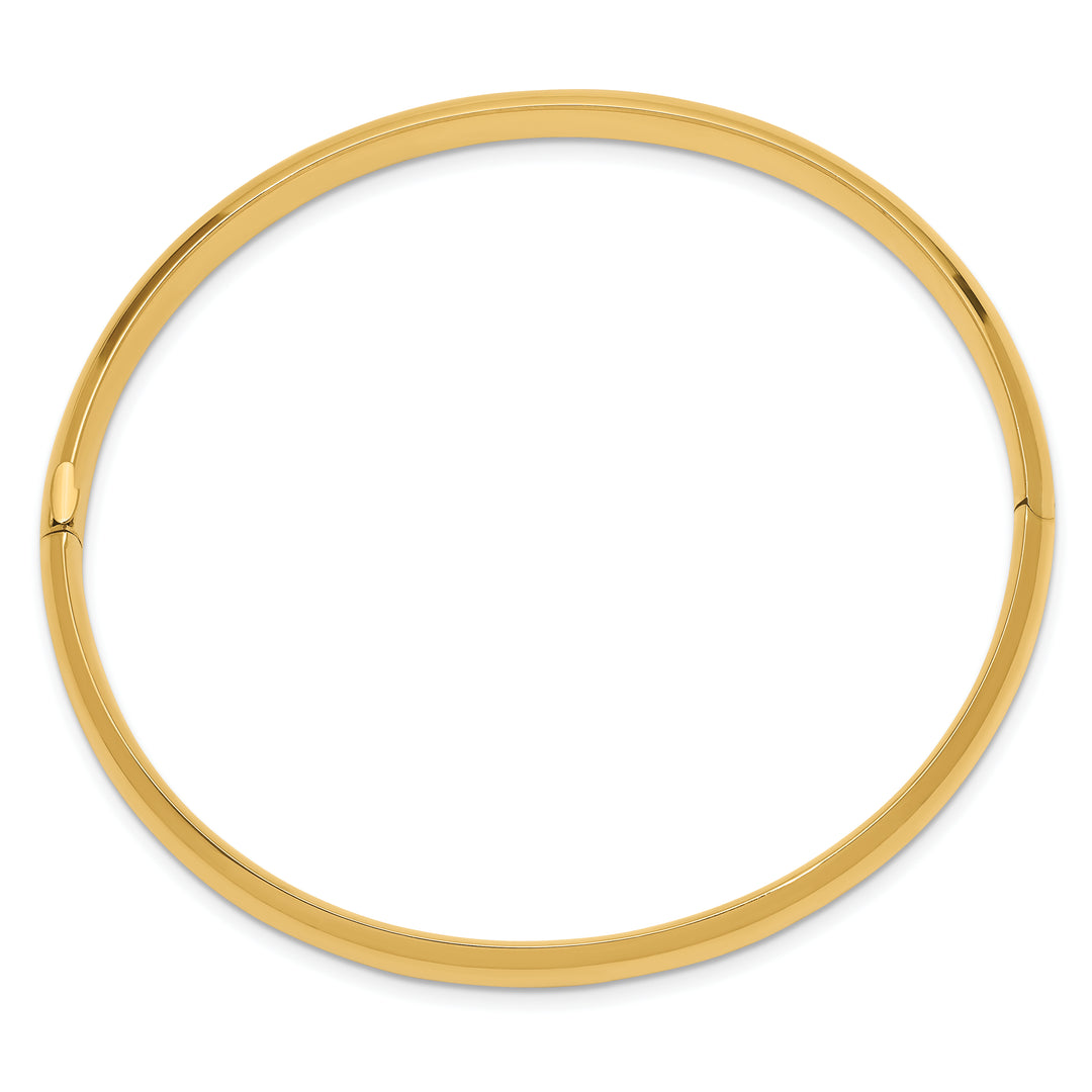 14k 4/16 Oversize High Polished Hinged Bangle Bracelet