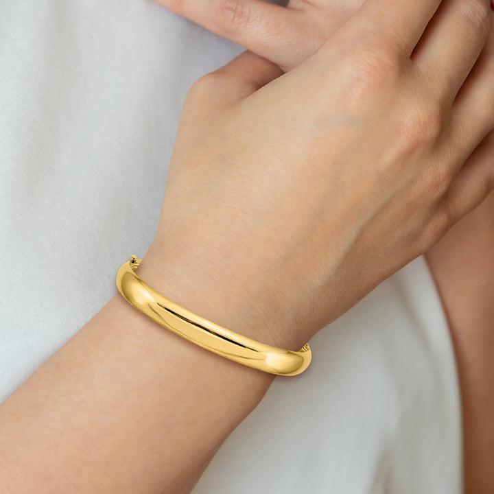14k 5/16 High Polished Hinged Bangle Bracelet