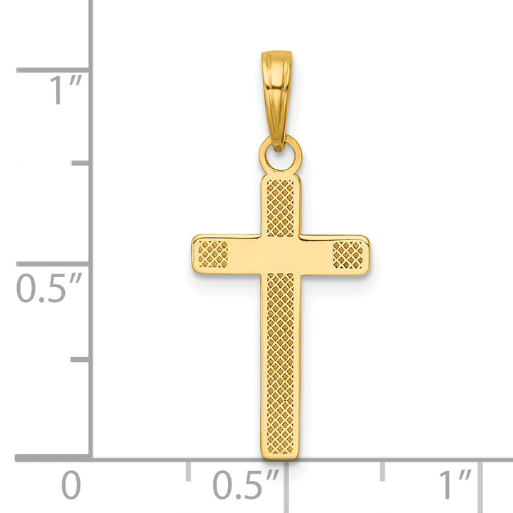 14K Polished Large Cross Charm