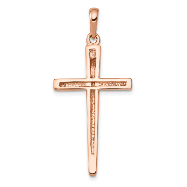 14k Rose Gold Cross Pendant