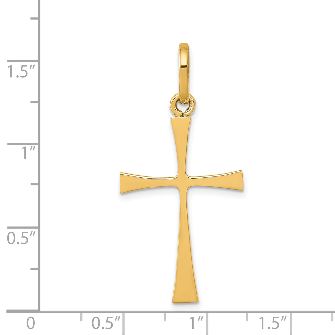 14k Polished Cross Pendant