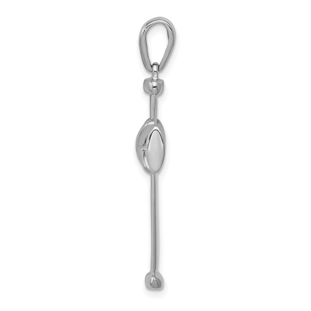 14k White Gold Latin Cross Pendant