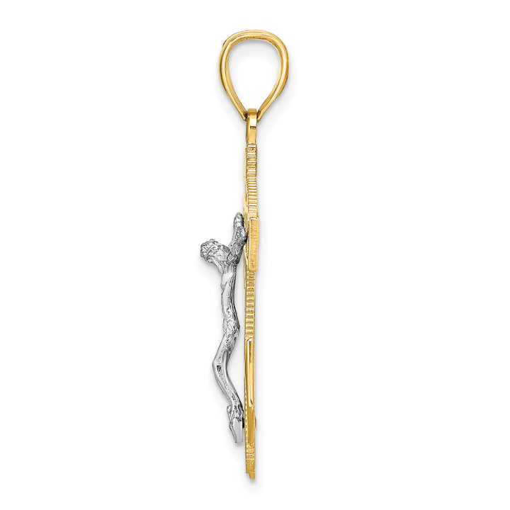 14k Two-tone Mariners Crucifix Pendant