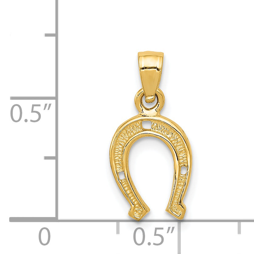 14K Horseshoe Pendant