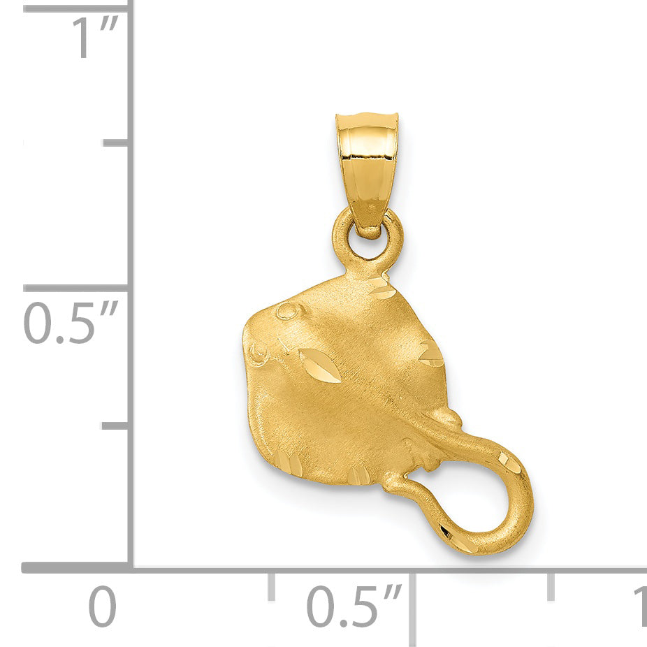 14K Stingray Pendant