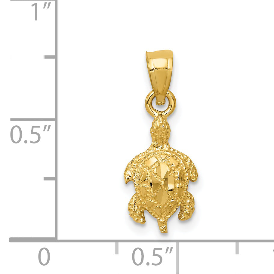 14K Turtle Pendant