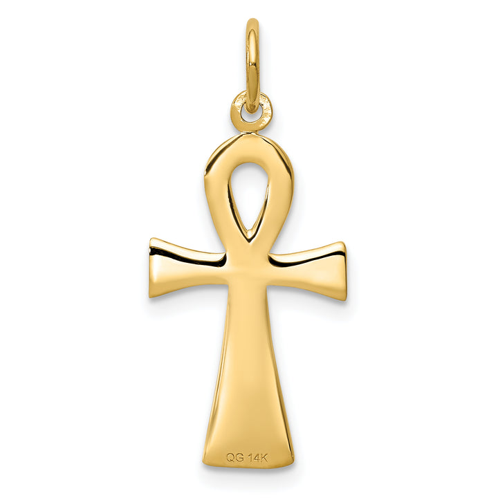 14k Ankh Cross Charm