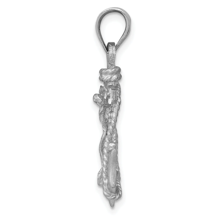 14k White Gold Mariners Crucifix Pendant