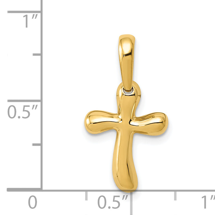14k Small Freeform Cross
