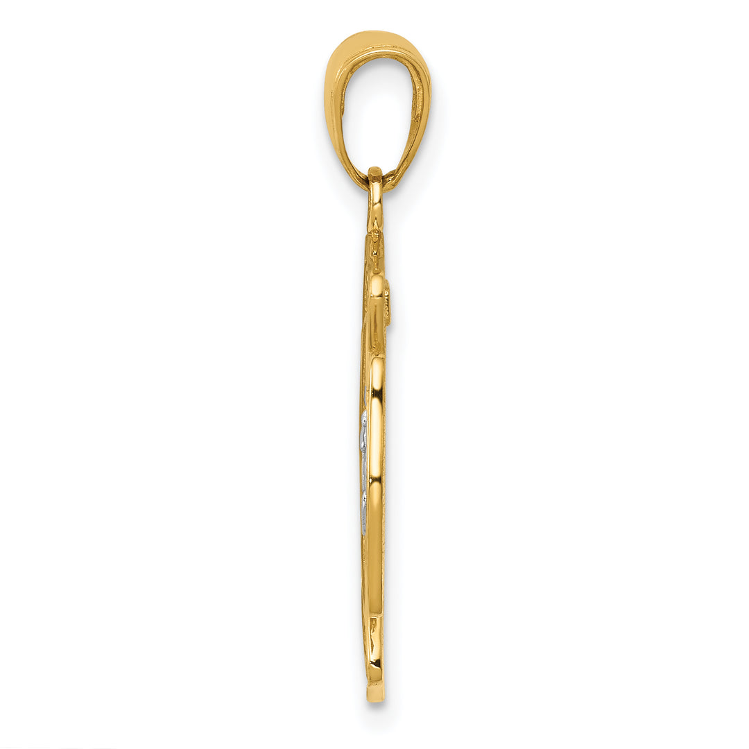 14k Two-tone Saint Florian Medal Pendant