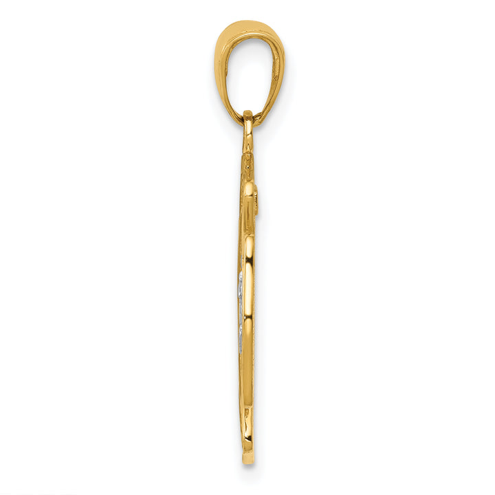 14k Two-tone Saint Florian Medal Pendant