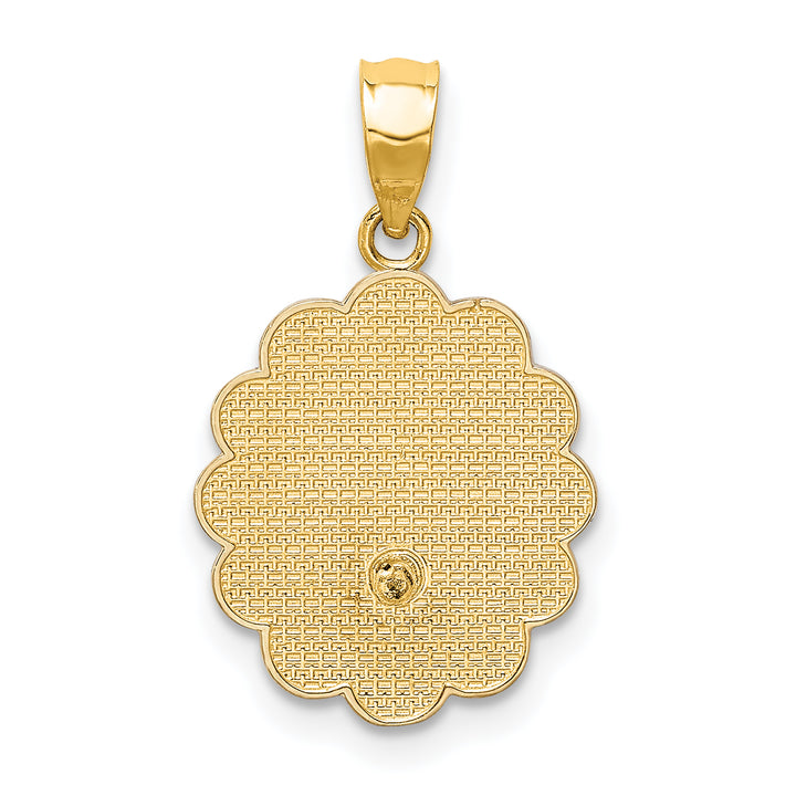 14K Two-tone W/Rhodium Baptism Pendant