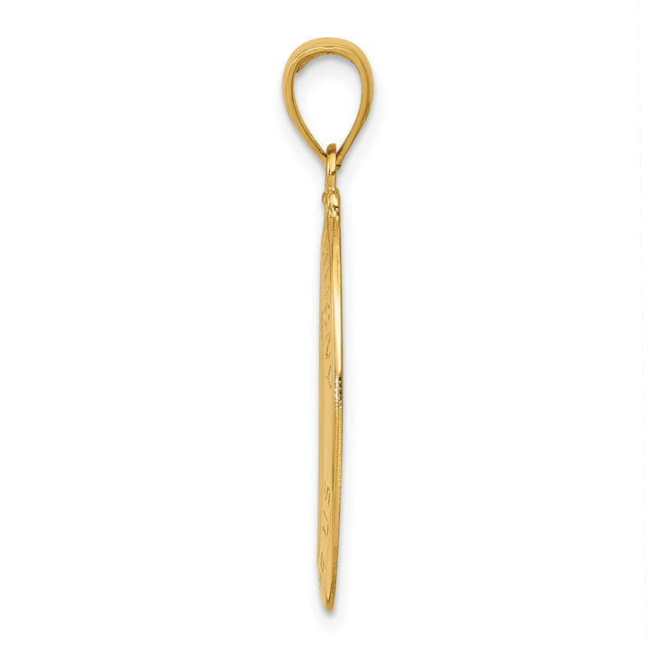 14k Saint Anthony Oval Medal Solid Pendant