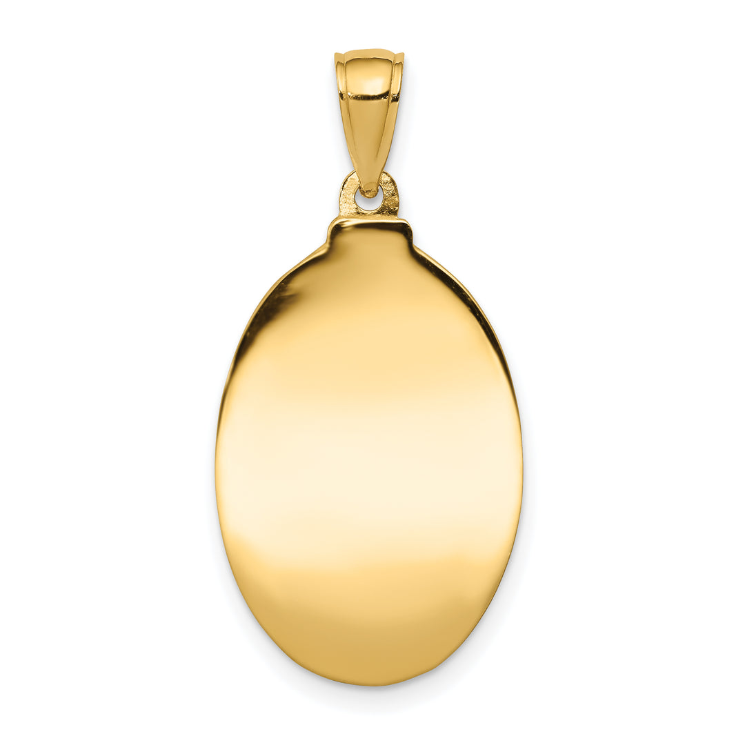 14k Saint Anthony Oval Medal Solid Pendant
