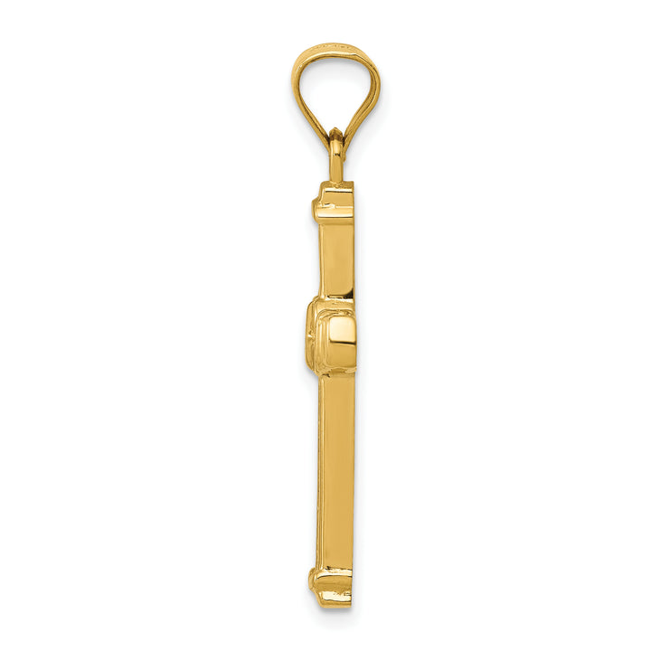 14k CZ Cross Pendant