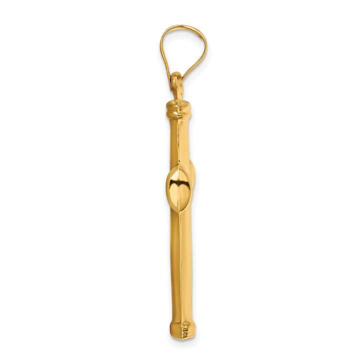 14k Polished Stamping Cross Pendant